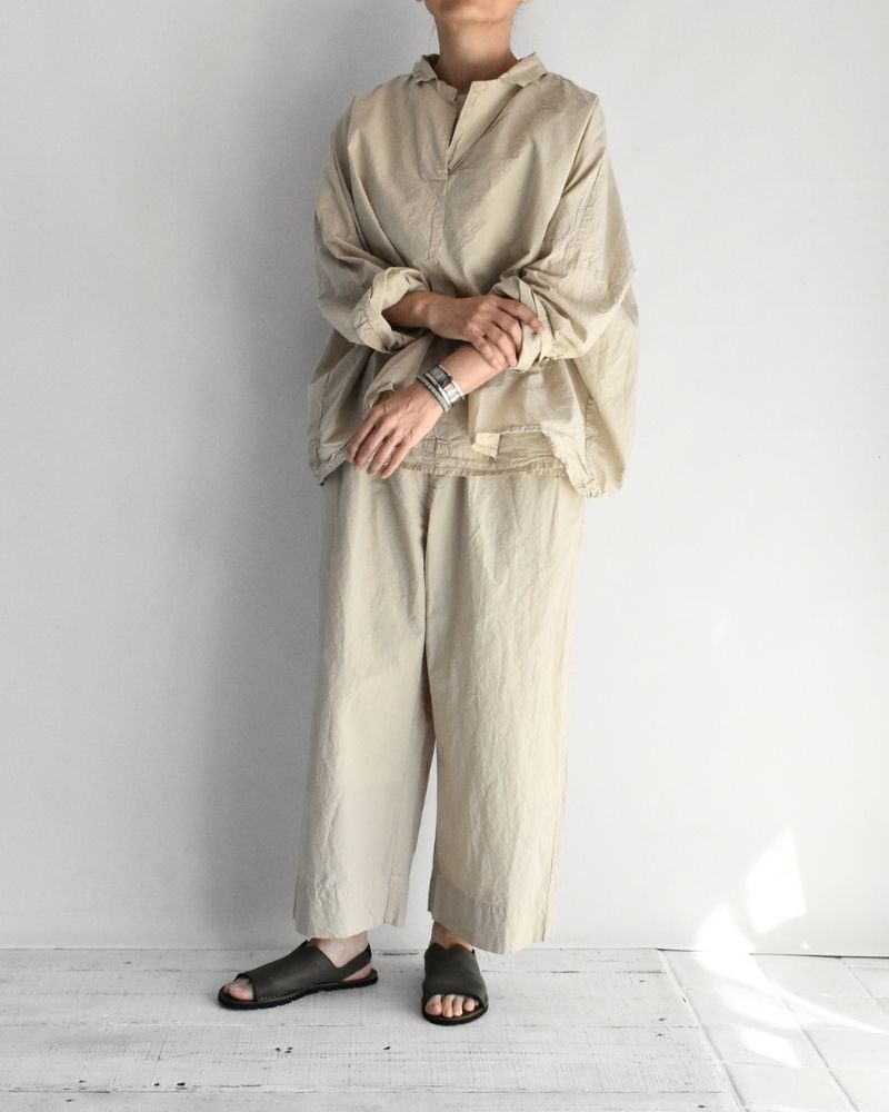 シュリンクプルオーバーシャツ Beige