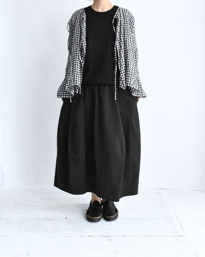 ノースリーブ ドロストTシャツ Black