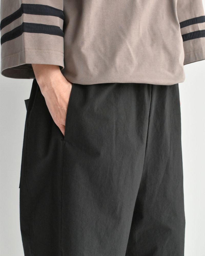 ヴィンテージコットン オーバルパンツ Black