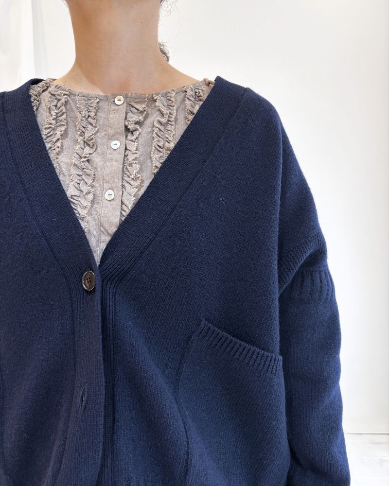 JANE Vネックカーディガン Navy