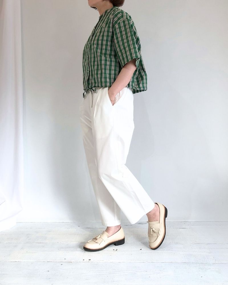【sale】タックパンツ前ファスナーあき