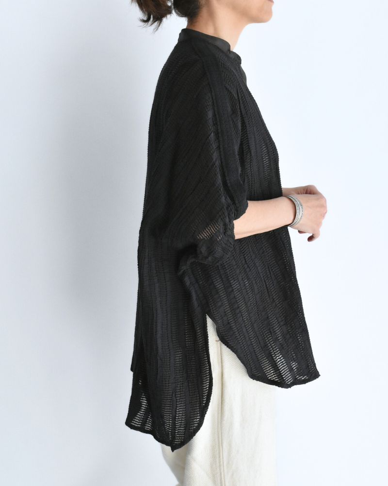 ワイドスクエアブラウス Black