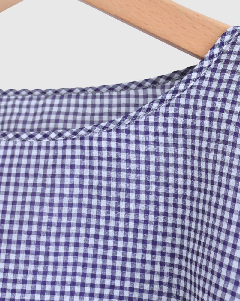 DROP SHOULDER SMOCK OffWhite/Purple