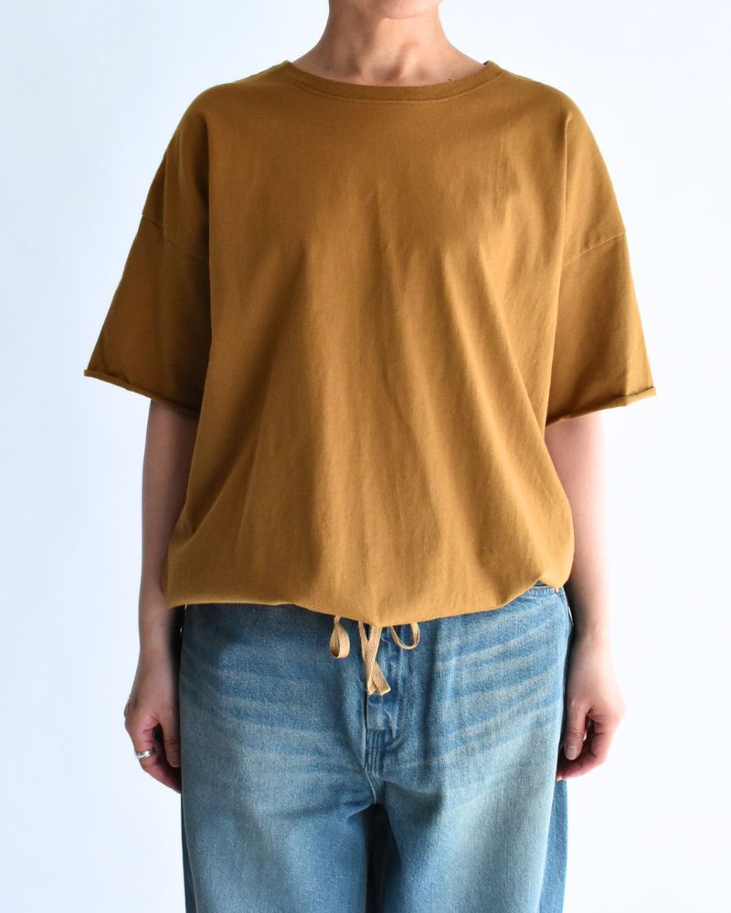 ハーフスリーブ ドロストTシャツ DarkCamel