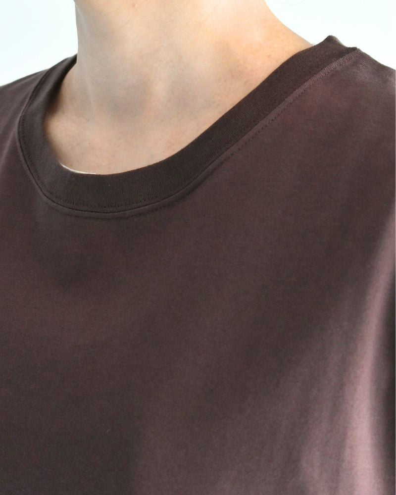 CALM フレンチスリーブTシャツ Brown