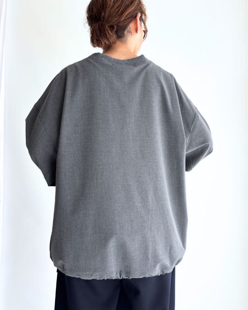 ユニセックスドローストリングプルオーバー Gray