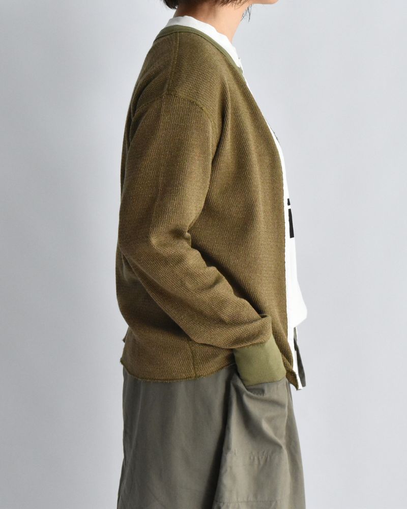 ラメサーマル リメイクカーディガン Khaki