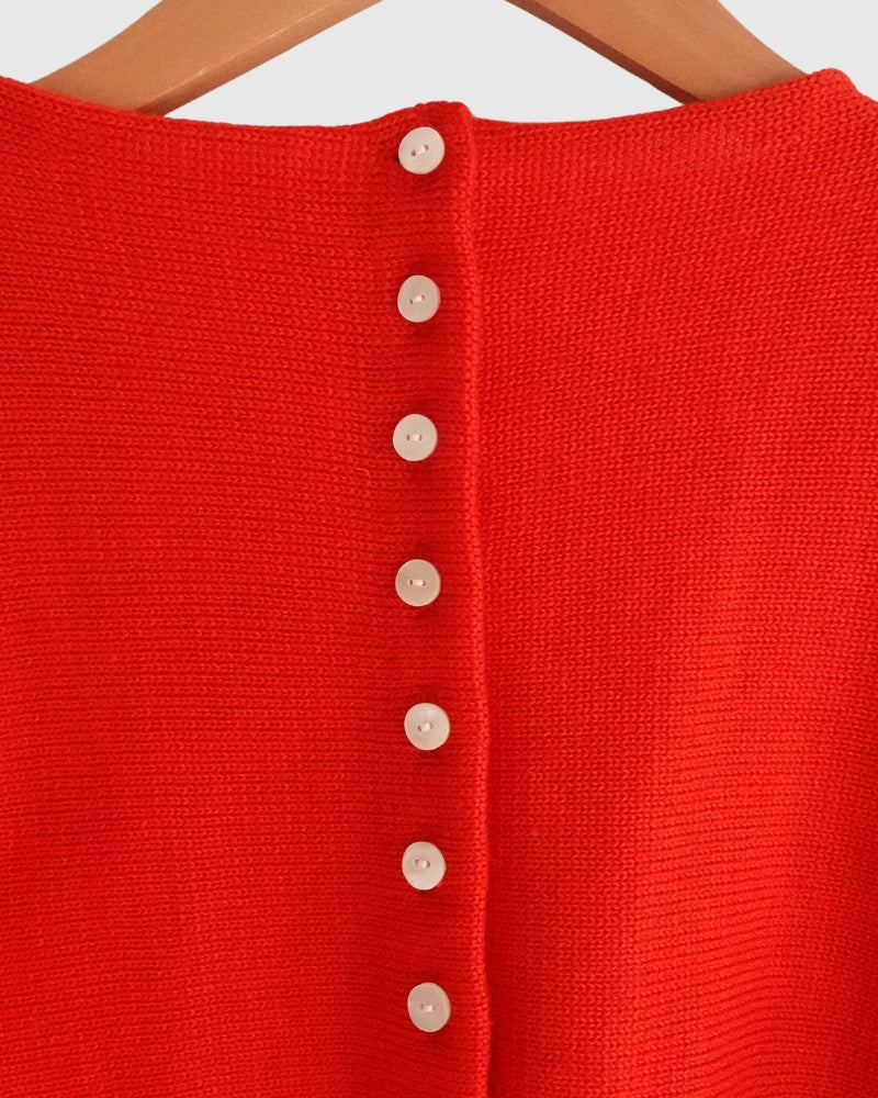 ボトルネックボイルニット Red