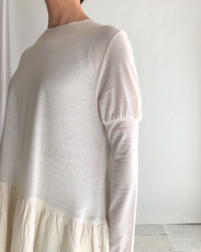 パフスリーブワンピース Ecru