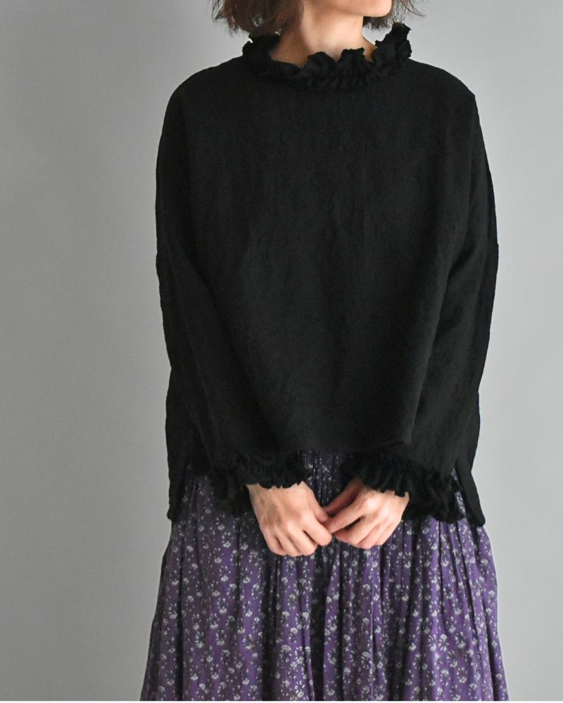 ウールボックスプルオーバー Black