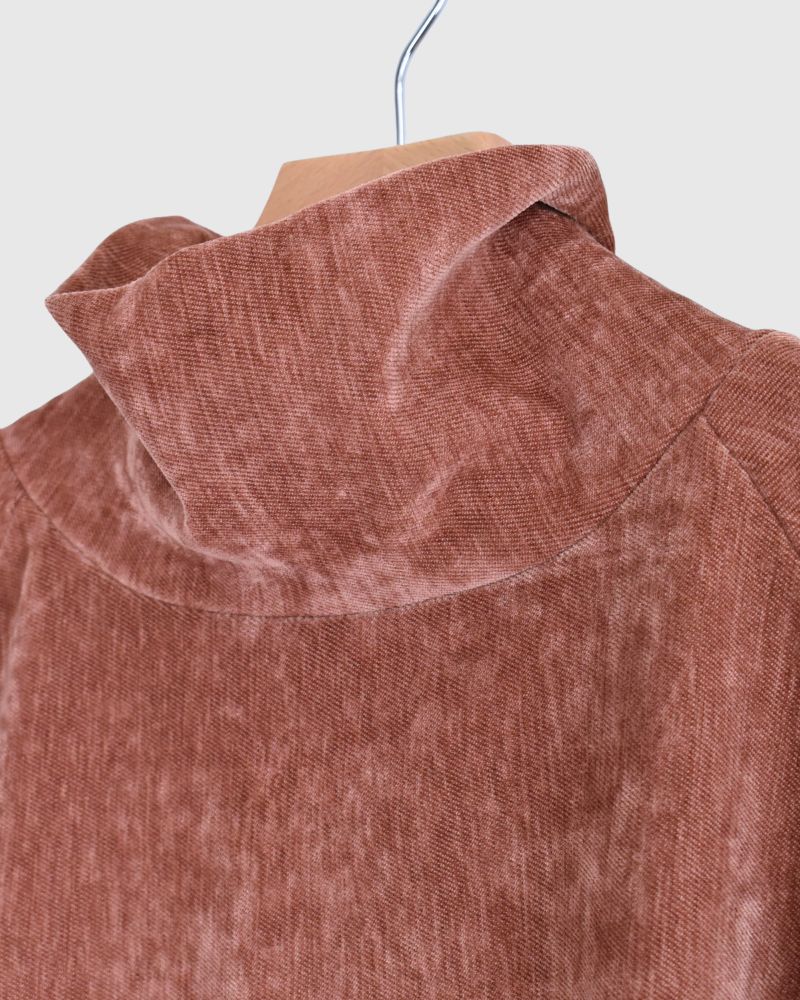 ハイネックフレアデザイントップス'BONI' Teracotta