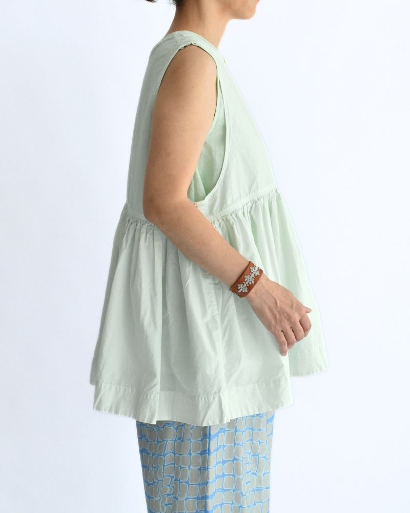 ノースリーブギャザートップス MintGreen