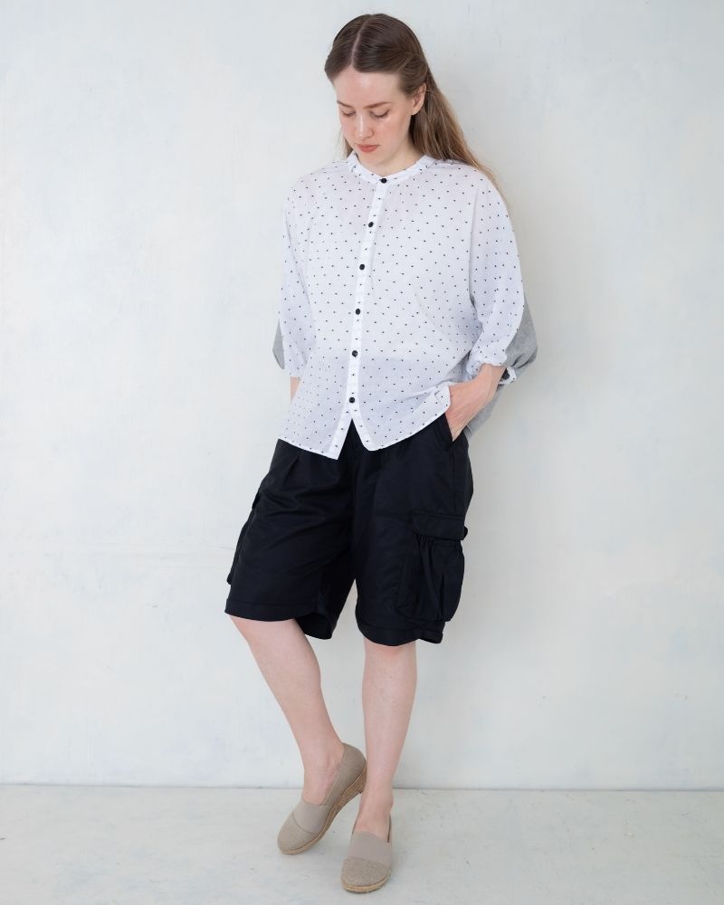 【予約】S/S TT189 カットボイルと杢カットソーのコンビシャツ（2月）