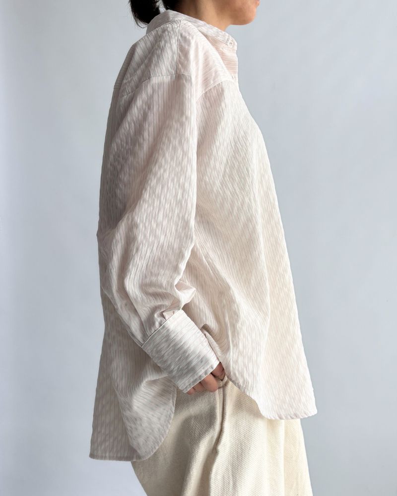シアーストライプシャツ 'TESSA' OffWhite