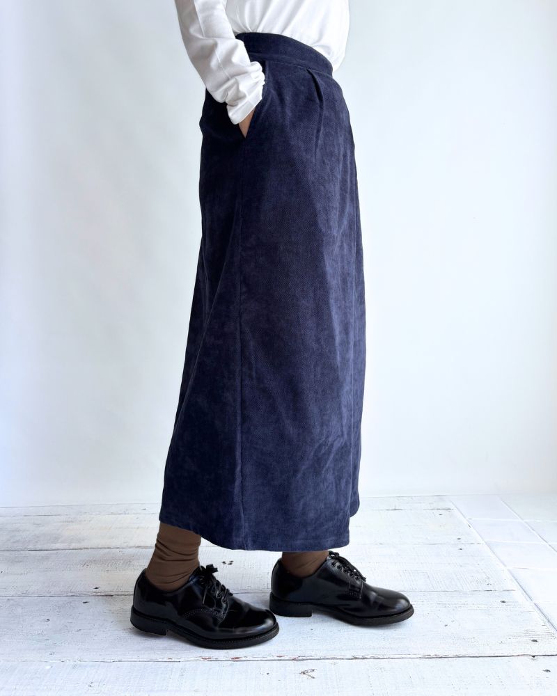 タックデザインスカート'YELL' Navy
