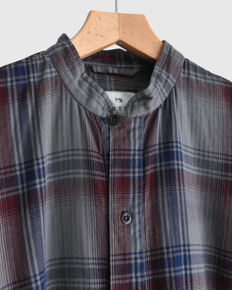 STAND COLLAR SHIRT Blue