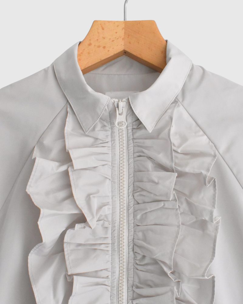 フロントフリル ZIPUP ジャンパー IceGray