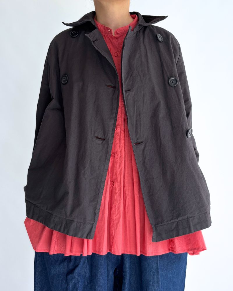 ダブルボタンショートコート CharcoalGray