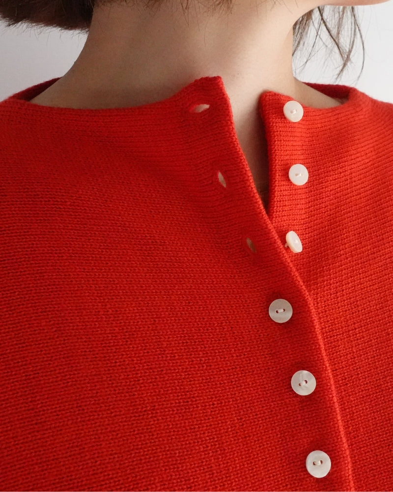 ボトルネックボイルニット Red