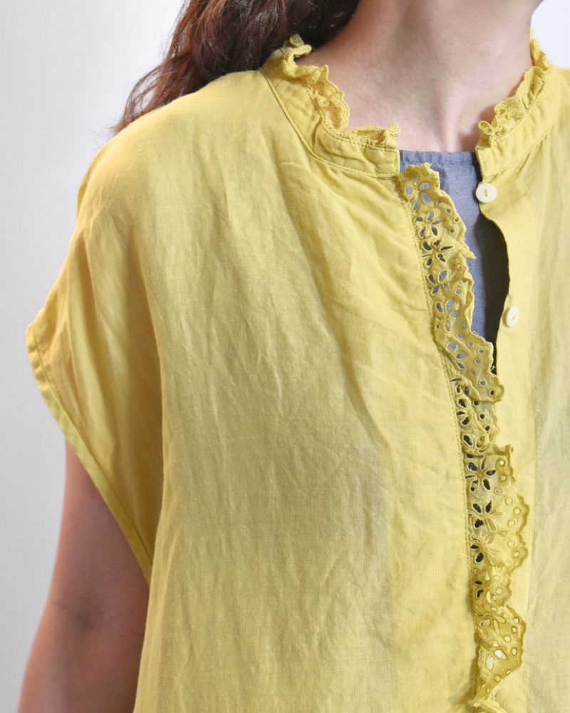 ANTIQUE LACE 2WAY CLASSICAL NO SLEEVE ONE PIECE AntiqueYellow