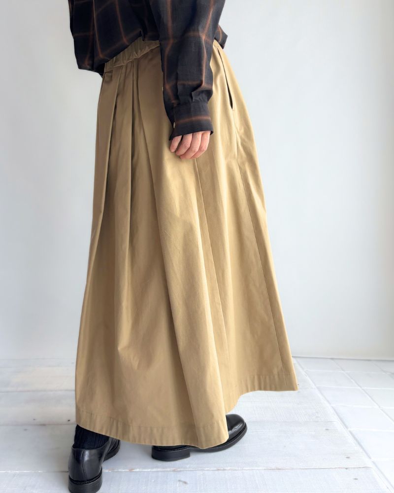 DOLLY-TWILL タックスカート Beige