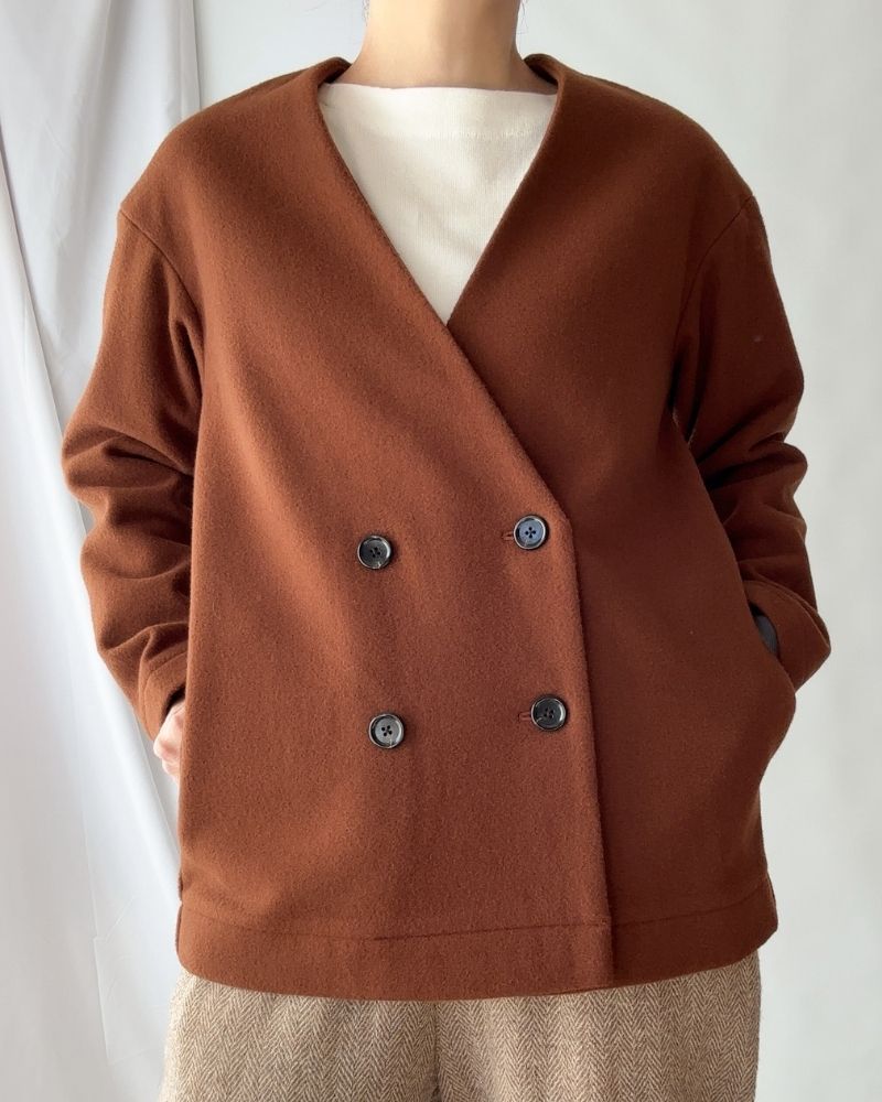 【sale】MY JACKET ダブルボタンジャケット Brown