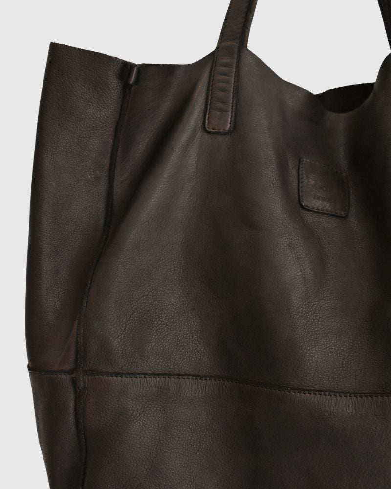 COW LEATHER TOTE BAG DarkBrown