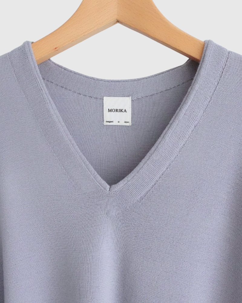 ディープVネックセーター Gray