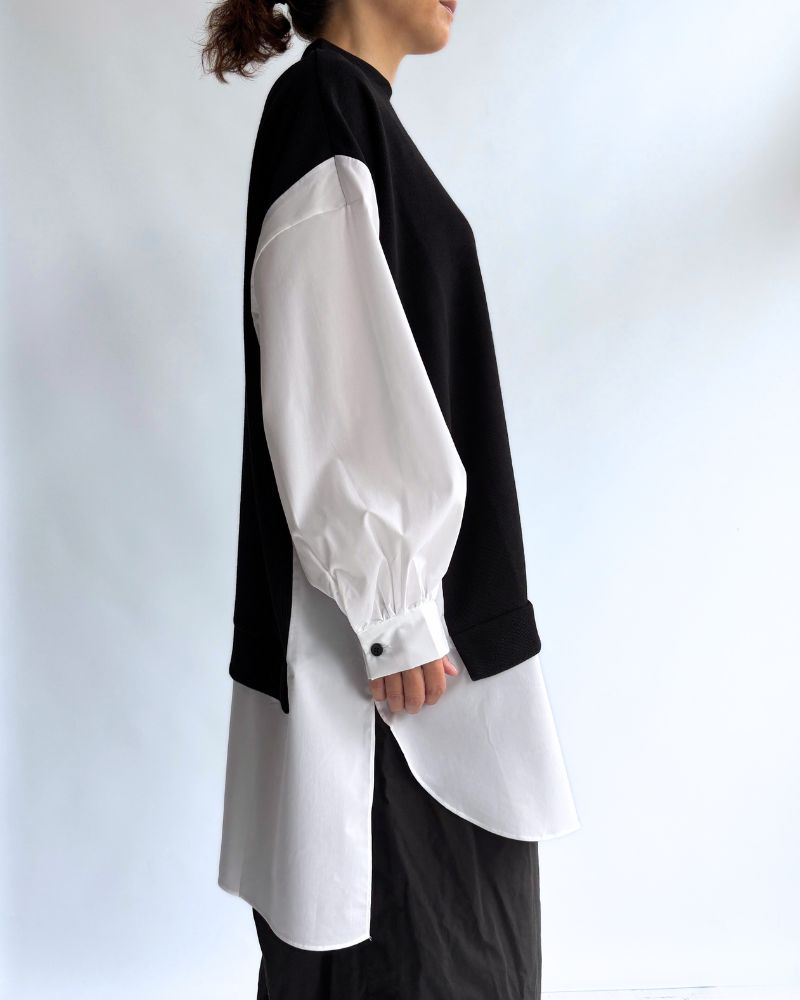 ニットコンビトップス 'JOHA' Black