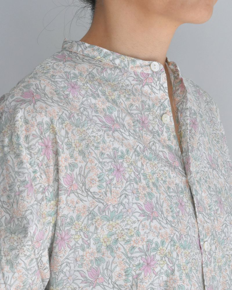 LIBERTY PRINT シャツブラウス Iris