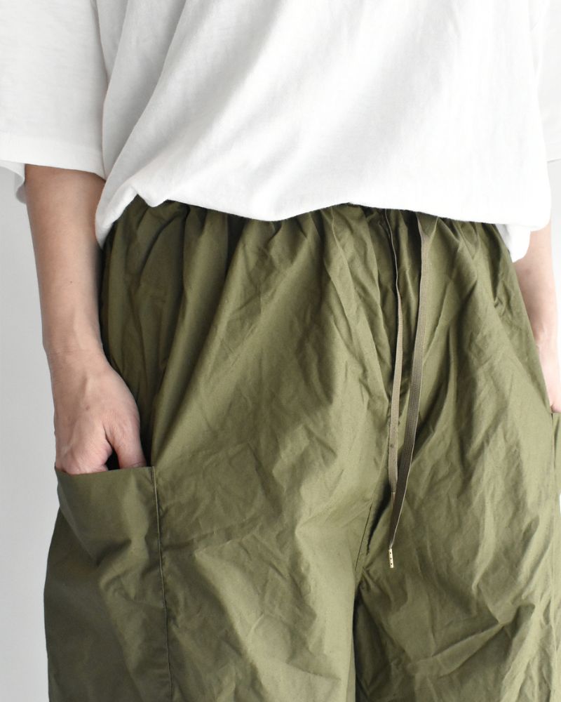 タイプライターコットンパンツ Khaki