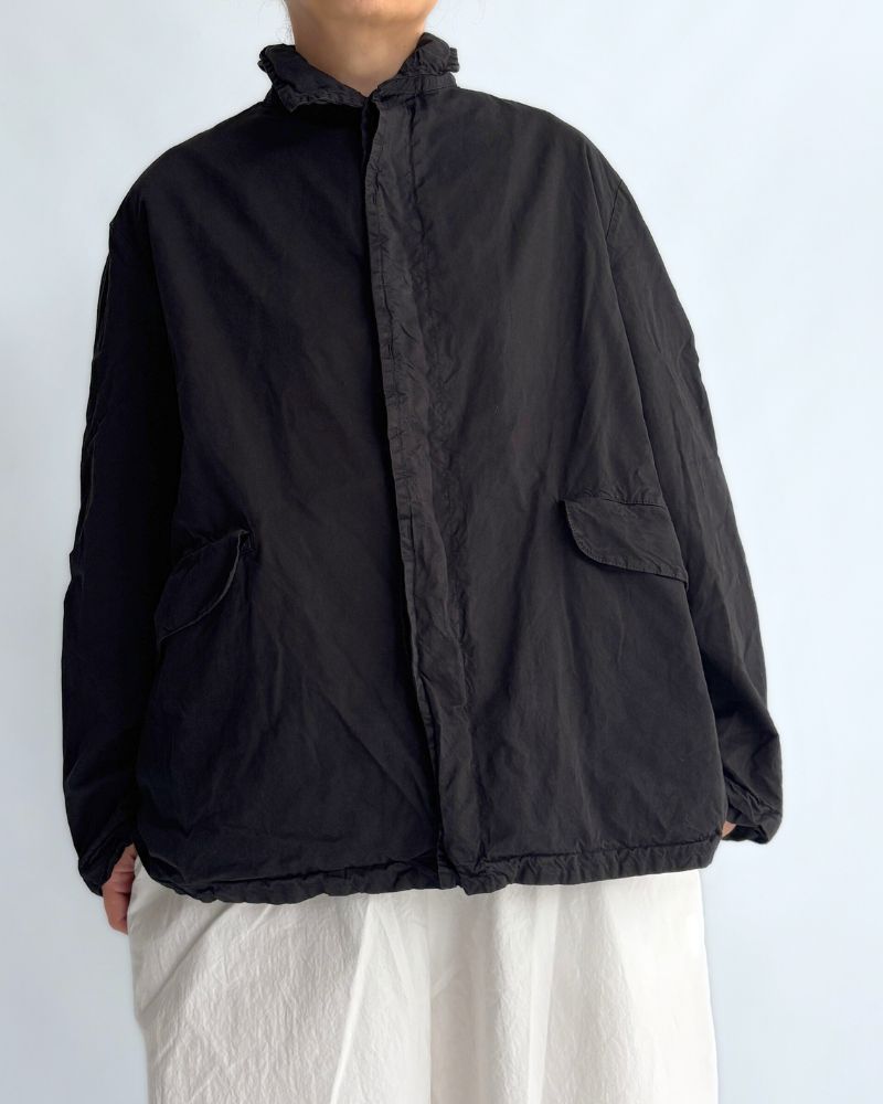 ガーメントダイショートコート Black