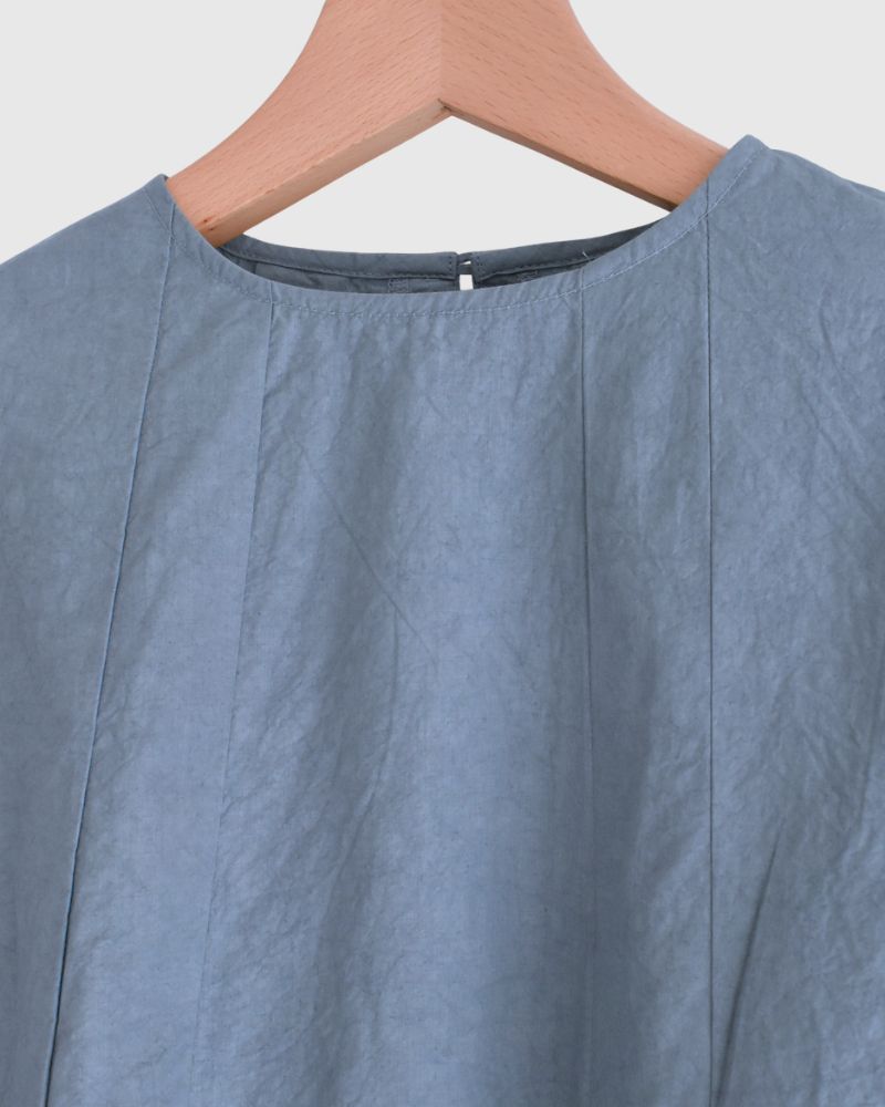 タックブラウス GrayishBlue