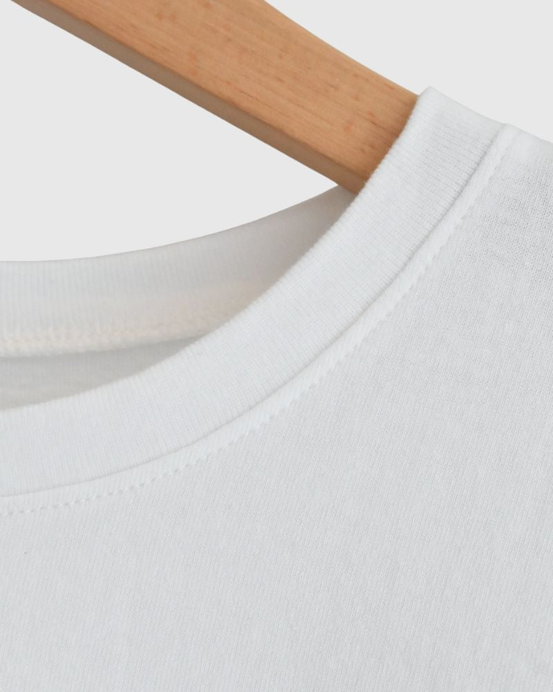ハーフスリーブ ドロストTシャツ White