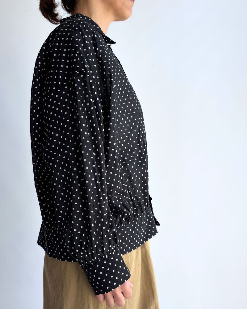 ドットギャザーブラウス SumikuroDot
