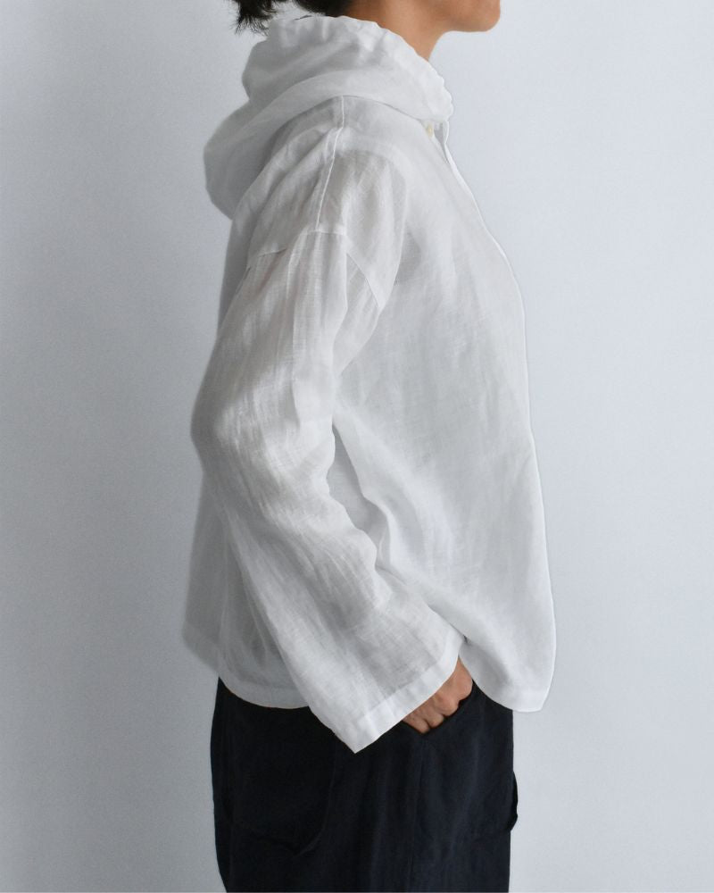 フーディシャツ（LINEN） White