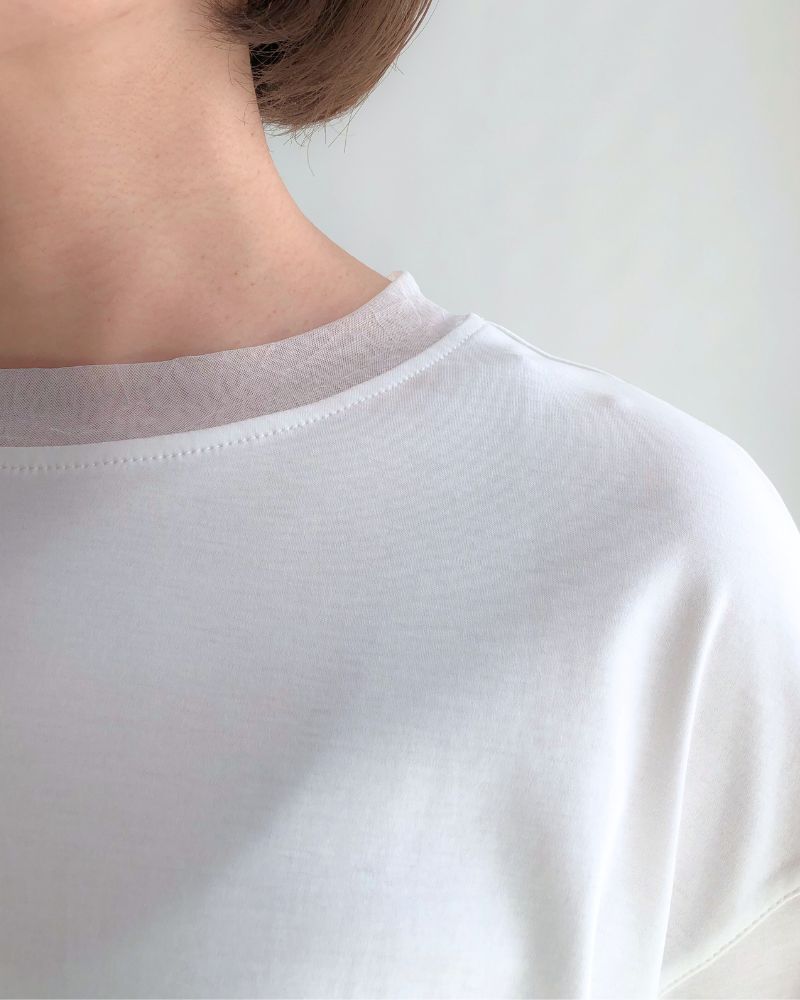 ANAIA SMOOTH/TULLE プルオーバー White