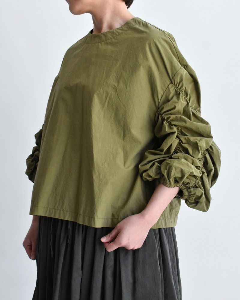 【予約】MS/F G1179 ランダムシャーリングスリーブブラウス（5月中旬 - 5月末）