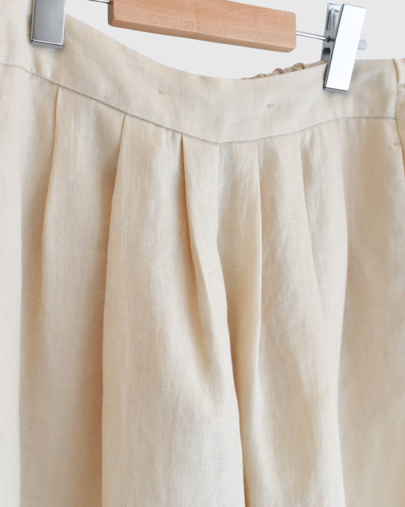 サルエルワイド ショートレングスパンツ Ivory