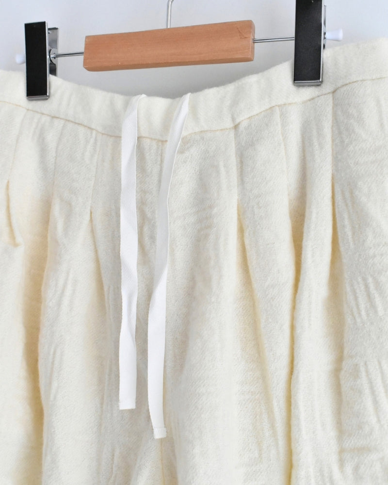ウールチェックパンツ Ivory