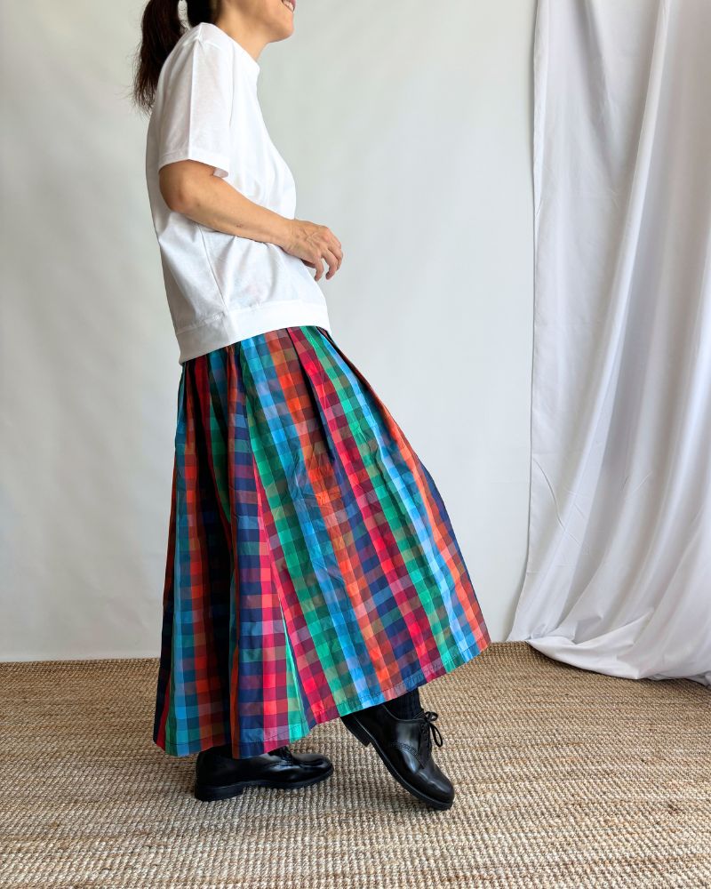 CHECK A LINE SKIRT 'FELINA' Multi