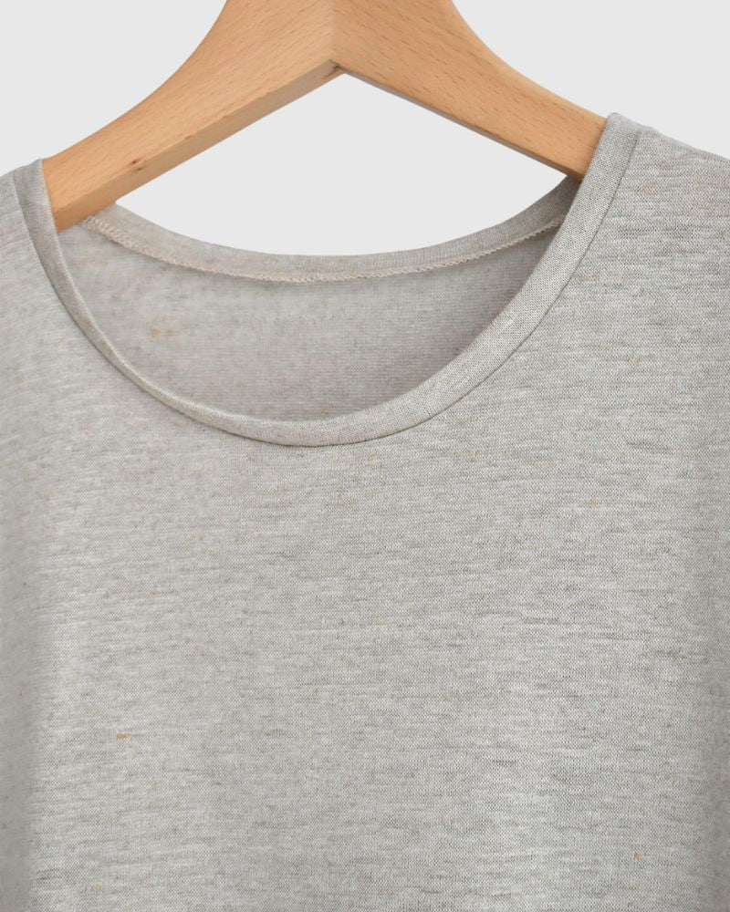 クルーネック ノースリーブTシャツ Natural