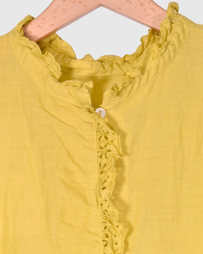 ANTIQUE LACE 2WAY CLASSICAL NO SLEEVE ONE PIECE AntiqueYellow