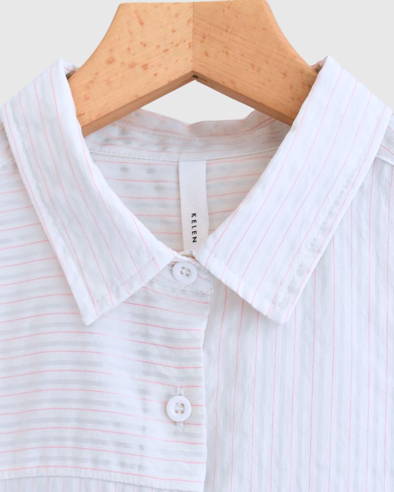 シアーストライプシャツ 'TESSA' OffWhite