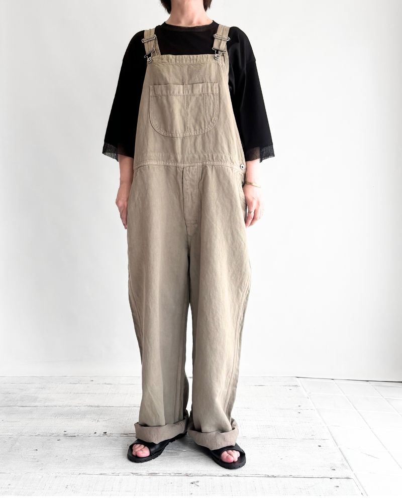 デニムオーバーオール Beige