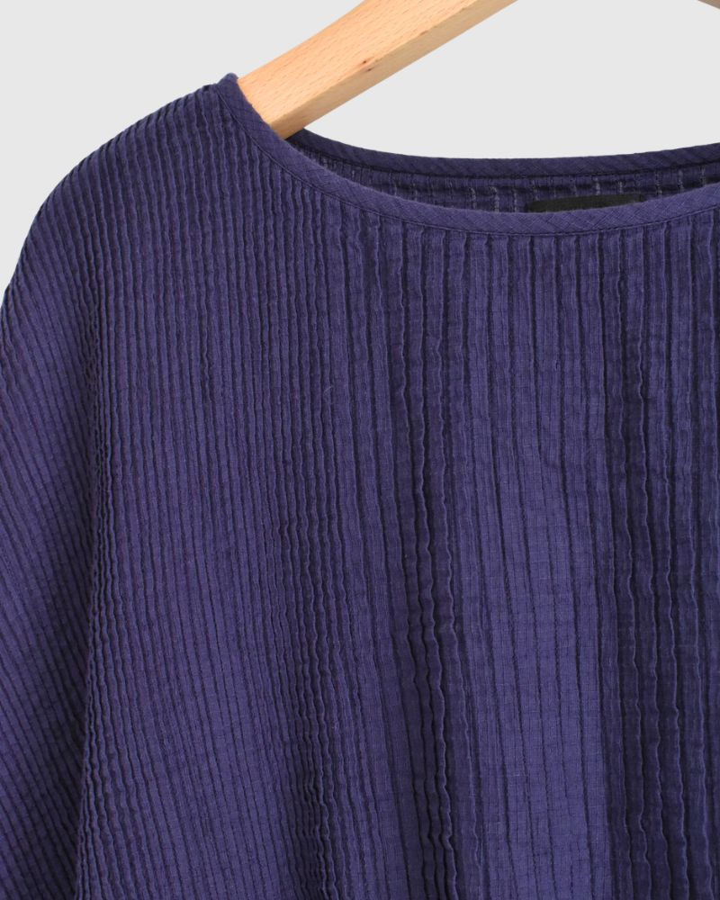 MINI PINTUCK PULLOVER DRESS Purple