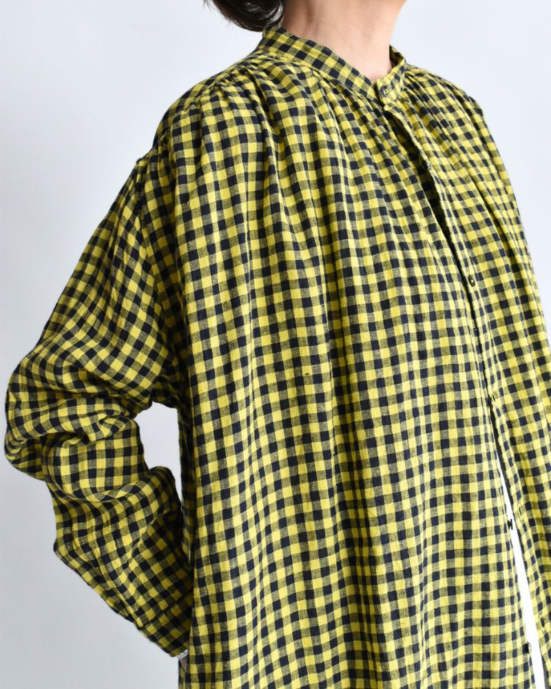 ギンガムチェック ドレス Yellow
