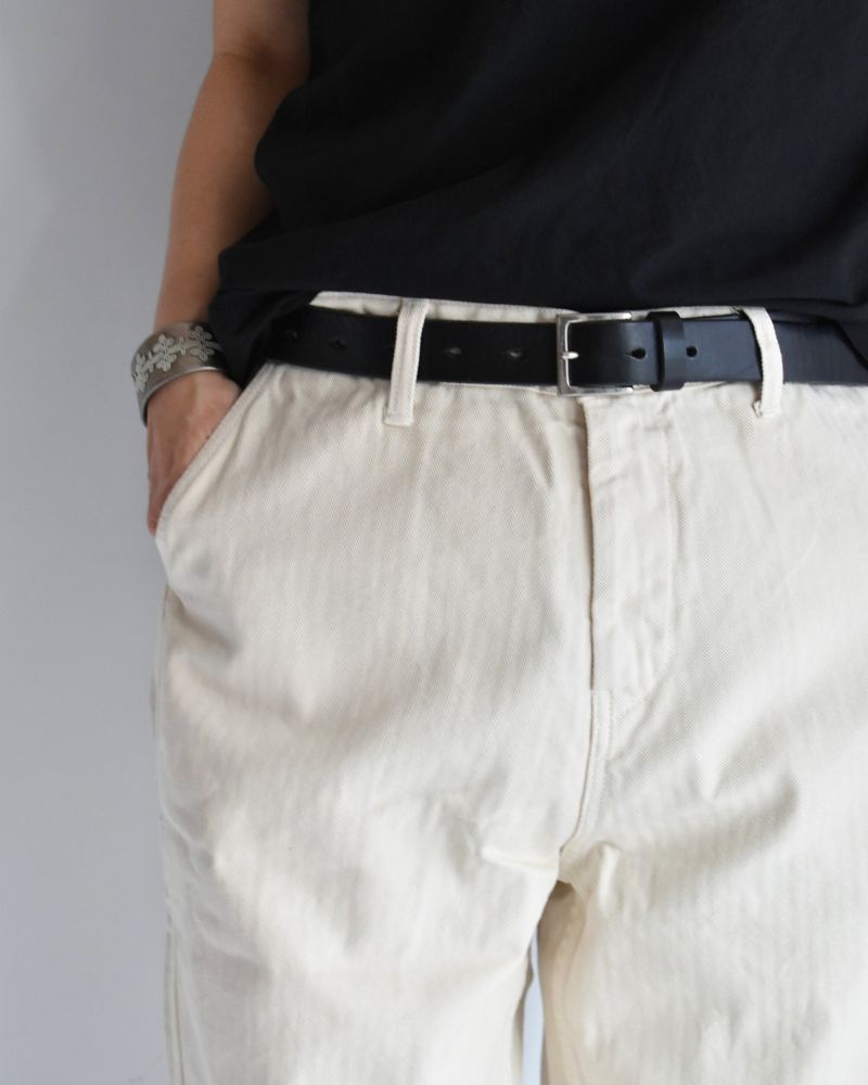 【sale】HERRINGBONE GARMENT DYE PT Ivory