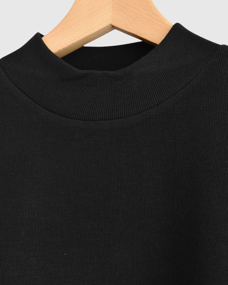 ニットコンビトップス 'JOHA' Black