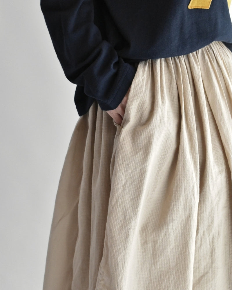 RAJASTHAN GATHERED SKIRT Beige